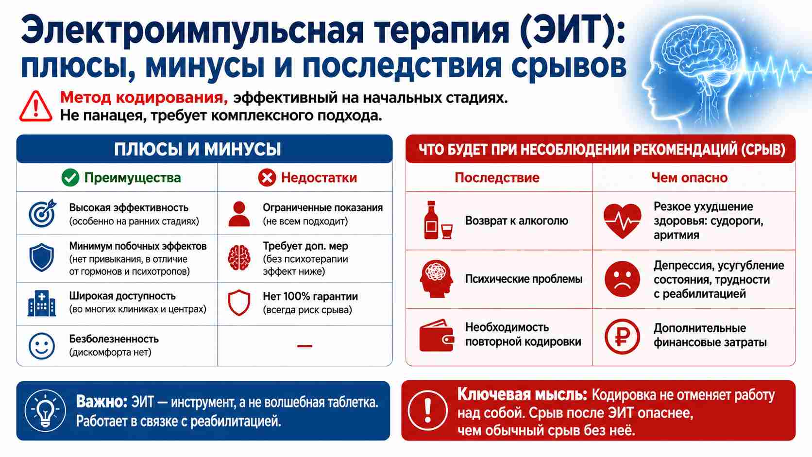 Инфографика об электроимпульсной терапии